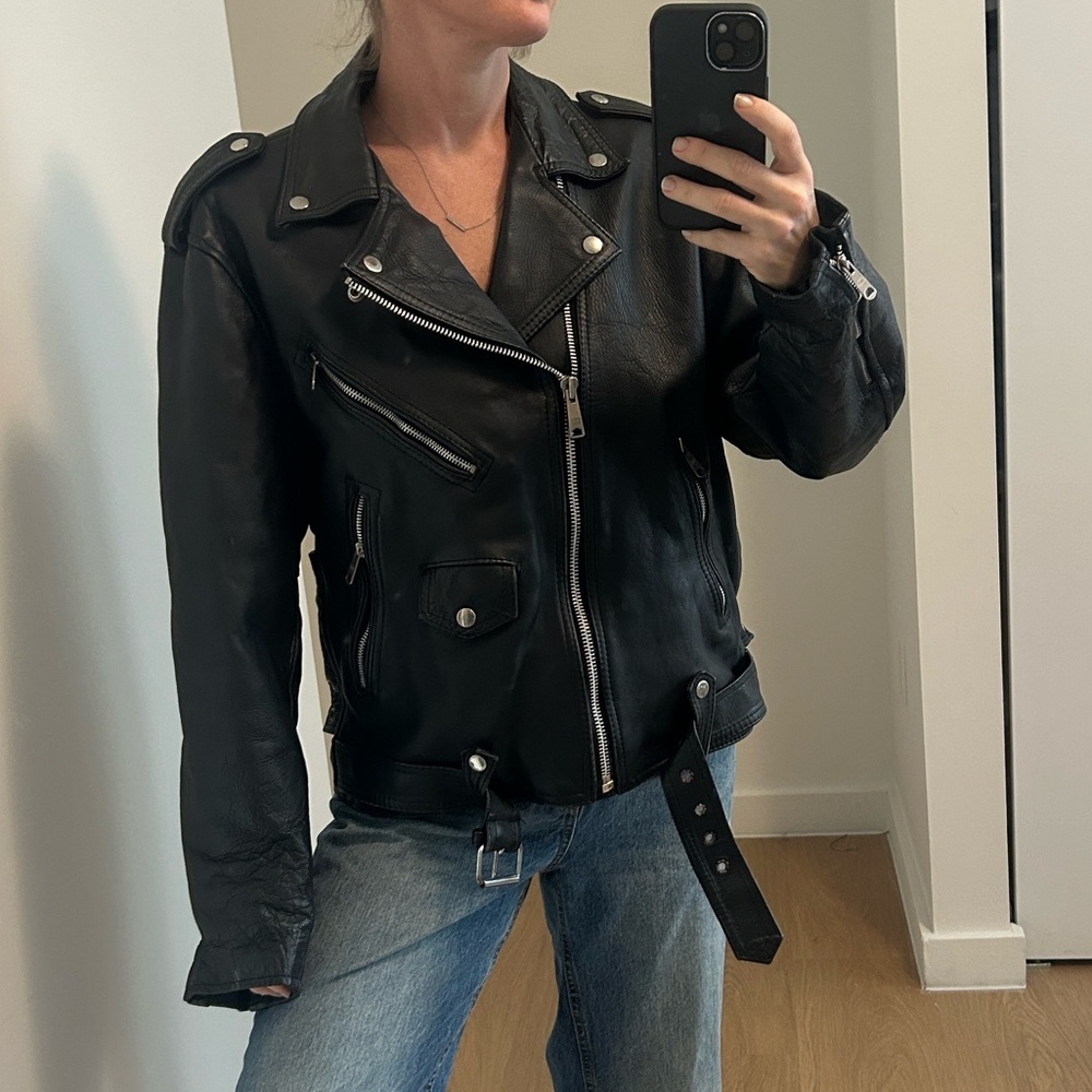 Vintage Y2K UMR Lesther Biker Jacket